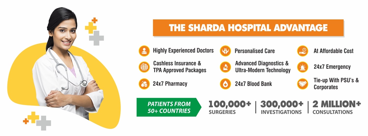 Sharda Hospital, Greater Noida — from the hospital's own website